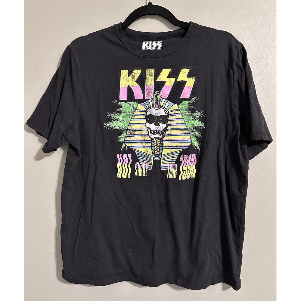 Kiss Band Shirt Adult S/M Small Medium Black Hot In The‎ Shade Tour Graphic Tee